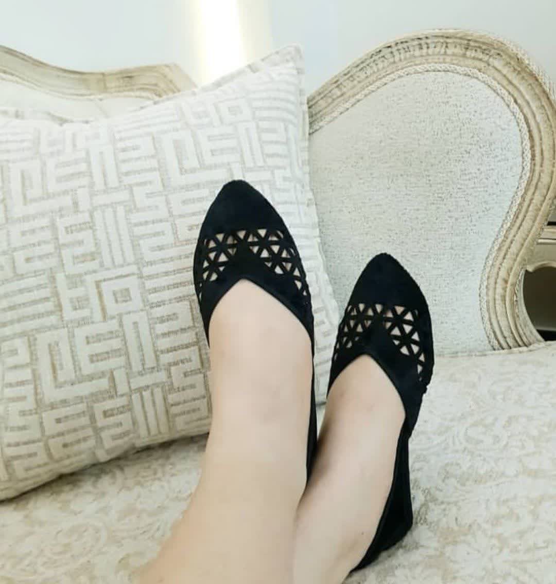پاپوش مخمل حکاکی ۳۷۹ | شیک و دلبر